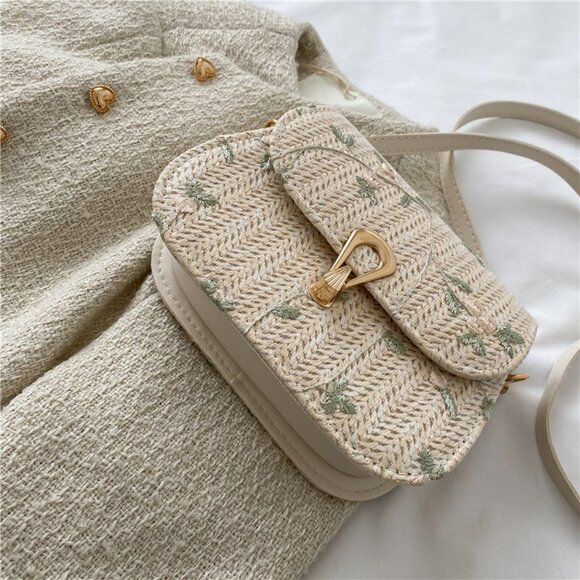 Fashion personality summer straw woven bag girl